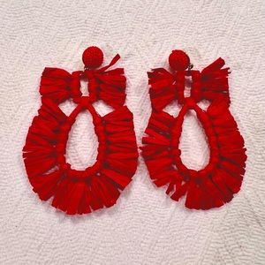 Make a Statement! New Handmade Multi-color Raffia Tassel Earrings